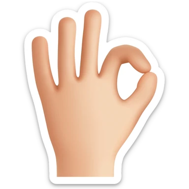 heart with your fingers sticker