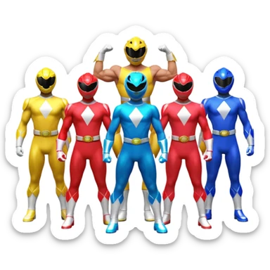 Mighty morphin power rangers sticker