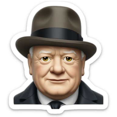 Winston churchill fait le v de la victoire  sticker