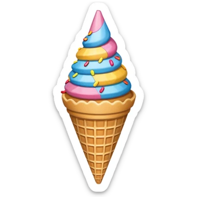 birthday cone sticker