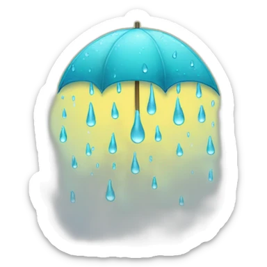 Drizzling rain drops sticker