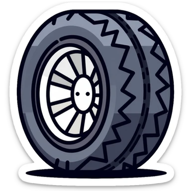 car tire icon sticker