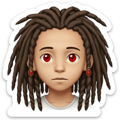 A 15 year old kid that looks high and lightskin with dreads sticker
