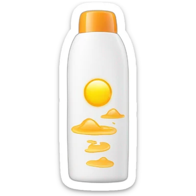 Sunscreen bottle sticker