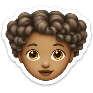 A baby girl with ringlets sticker