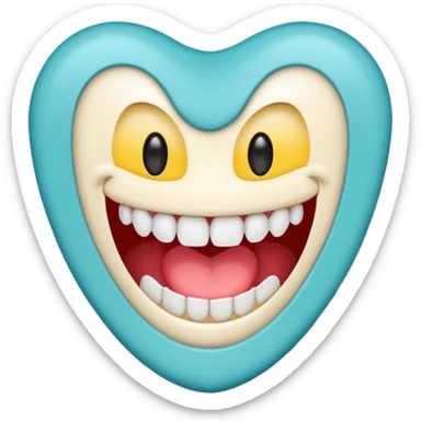 cartoon sticker of a gritting teeth emoji, colorful and cheerful, no text, suitable for WhatsApp and Instagram sticker