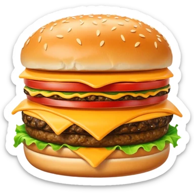 cheeseburger without tomato sticker