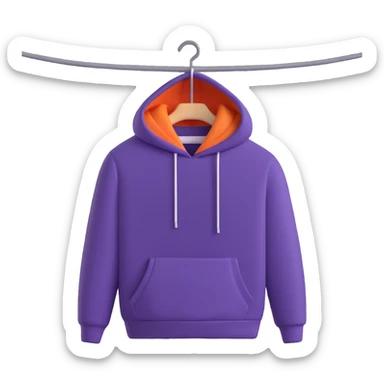 fashionable hoodie on a hanger sticker