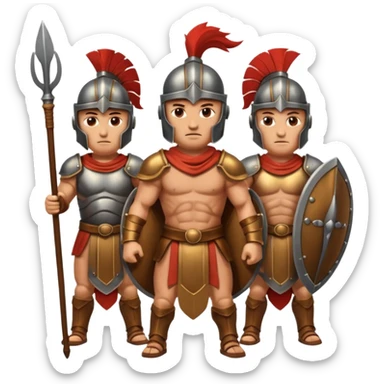 group of ancient trojan warriors sticker