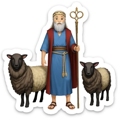 In the Hebrew Bible, Jethro[a] was Moses's father-in-law, a Kenite shepherd and priest of Midian,[, Moses' father-in-law is initially referred to as "Reuel" (Exodus 2:18) but afterwards as "Jethro" (Exodus 3:1). He was also identified as the father of Hobab in Numbers 10:29 sticker