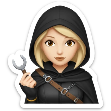 Mujer con traje de ladron sticker