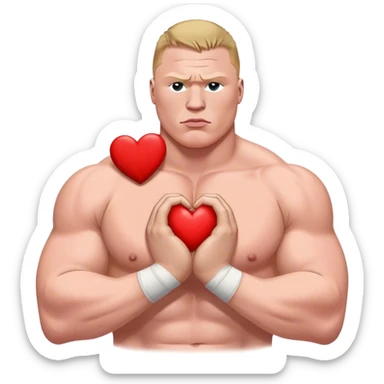 BROCK LESNAR Shows Heart sticker