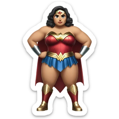 Fat Wonder Woman sticker