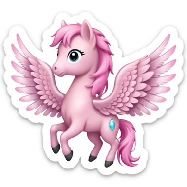 Sparkly, little, soft pink, pony wings no pony only wings. Only left and right wings  sticker