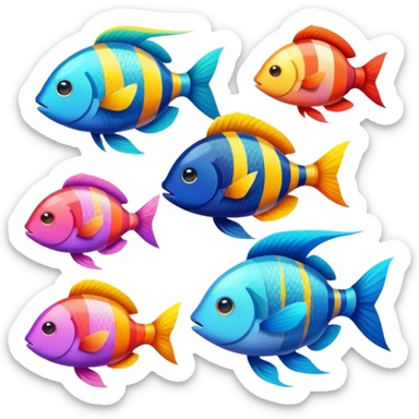 Aesthetic fish sticker