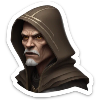 hyperrealist sith jedi in world of warcraft sticker