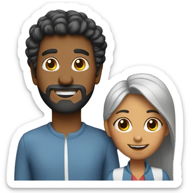 Pareja charlando sticker