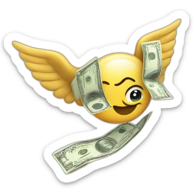 money flying sticker