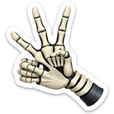 Skeleton hand thumbs up sticker