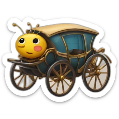 Bug in a carriage sticker