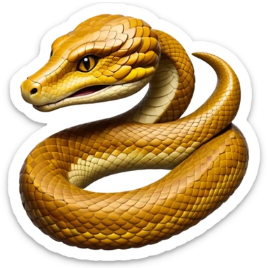 Cinematic Noble Anaconda Portrait Emoji, Poised and imposing, with a massive, sinuous build draped in intricately patterned scales and piercing, focused eyes, Simplified yet sharp and sophisticated features, highly detailed, glowing with a soft, earthy glow, high shine, intelligent and formidable, stylized with an air of primal elegance, focused and mysterious, soft glowing outline, capturing the essence of a watchful jungle guardian that feels as though it could coil out of the screen with effortless authority! sticker