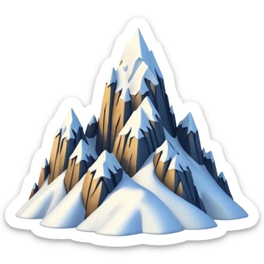 ski mountains sticker