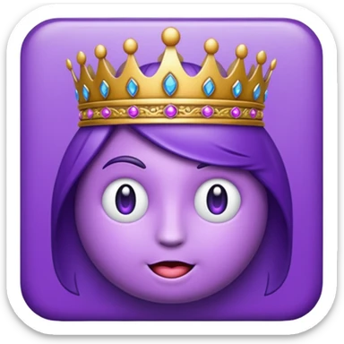 make me emoji purple reminiscent of the name Hünkar sticker