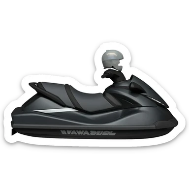 moto de agua negra sticker