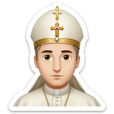 Young pope with modern papal attire sticker