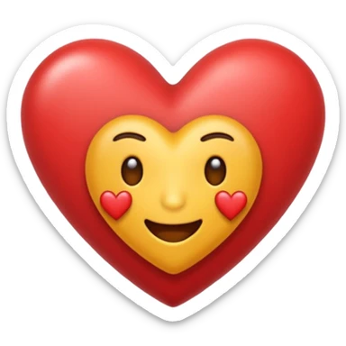 un emoji tosiendo corazones por la boca sticker