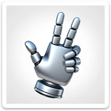 robot hand thumbs up sticker