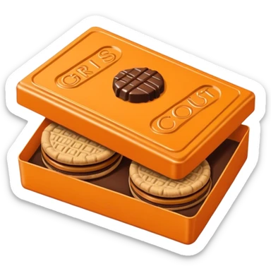Tagalongs Girl Scout cookie orange box peanut butter & chocolate cookie sticker