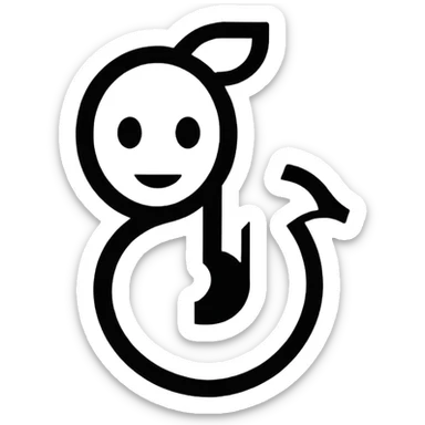 Logo tiktok noir et blanc sticker