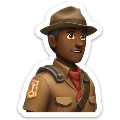 Scout from team fortress two sticker