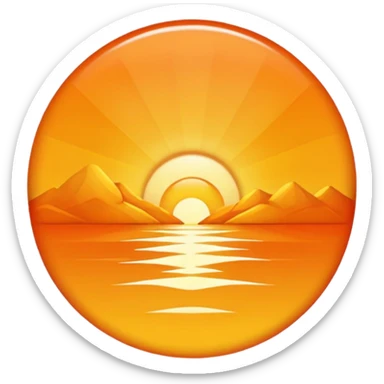 make a sunrise
 sticker