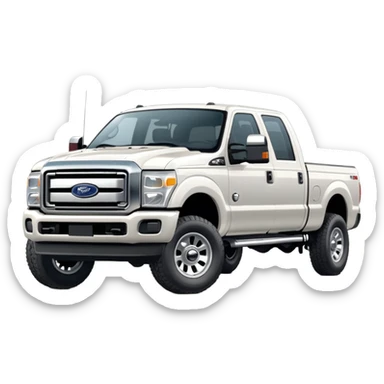 White Ford F250 Crew Cab sticker