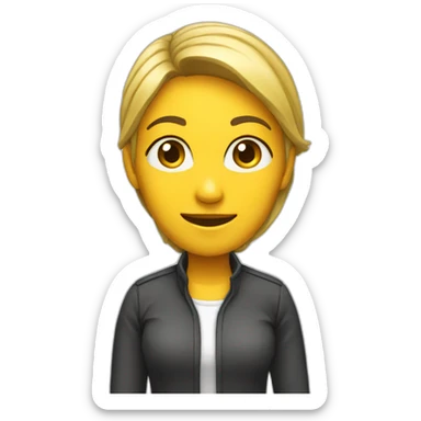 A female backer that backs  sticker