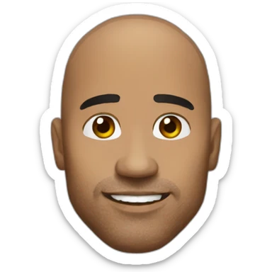 create a rock that look like dwayne the rock sticker