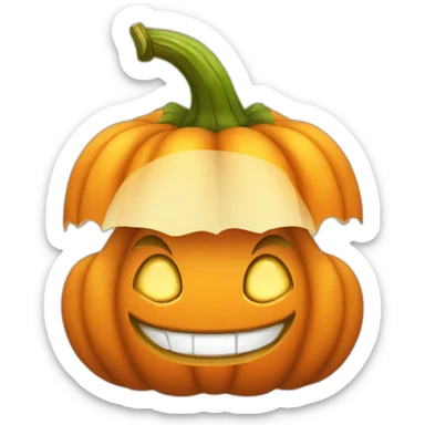 cute smiling pumpkin sticker