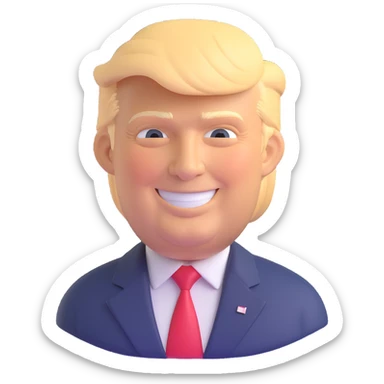 happy president trump sticker