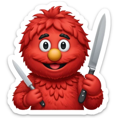 Has a  Elmo i dale un cuchillo sticker