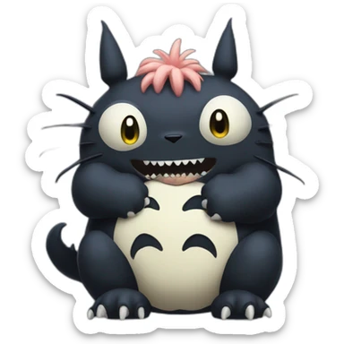 Totoro as venom sticker