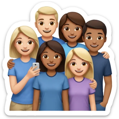 Cast members from tv show friends  sticker