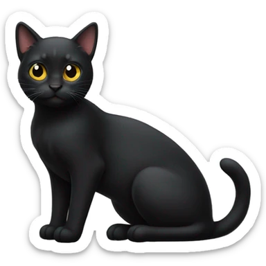 Black cat  sticker