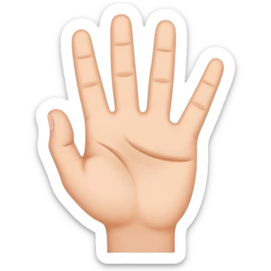 Hand sign in the shape of the letters HK as sticker