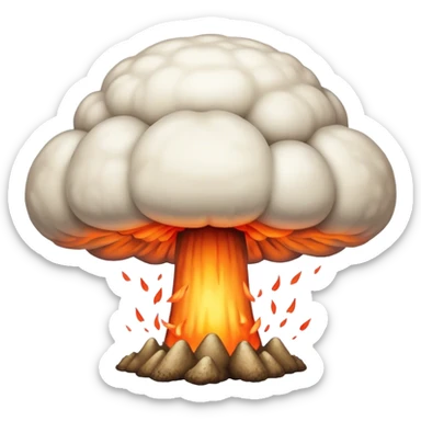 Atomic bomb explosionBig scary atomic bomb mushroom cloud sticker