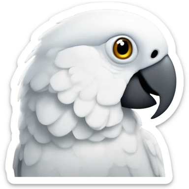 white cacadu parrot sticker