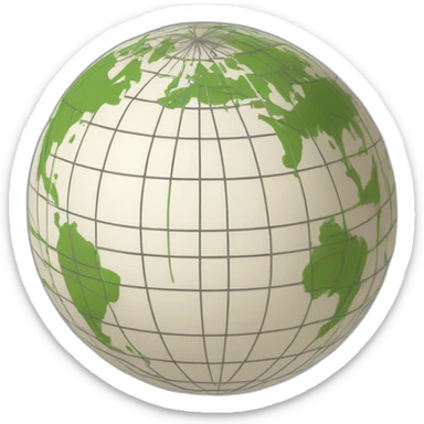 Globe with Meridians sticker