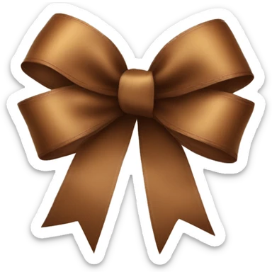 Brown ribbon bow sticker