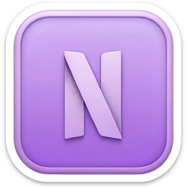Netflix aesthetic "N" logo in pastel purple sticker